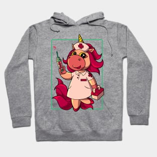 Comic unicorn nurse Hoodie